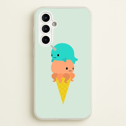 Narwhal Octopus Ice Cream  - Summer Phone Case for Galaxy A54