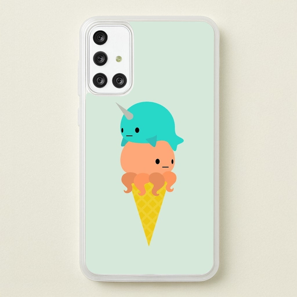 Narwhal Octopus Ice Cream  - Summer Phone Case for Galaxy A71