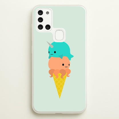 Narwhal Octopus Ice Cream  - Summer Phone Case for Galaxy A21s