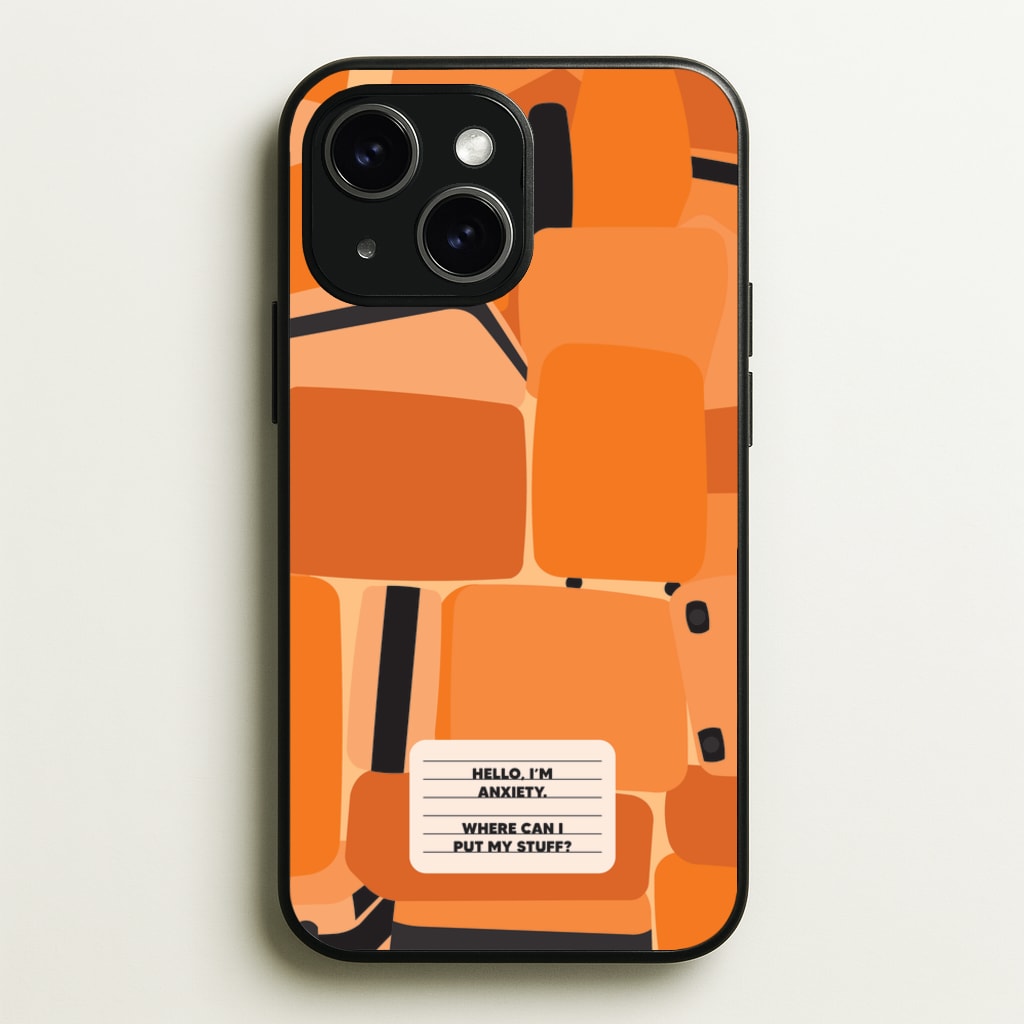 Hello I'm Anxiety - Inside Out  - Disney Phone Case for iPhone 14