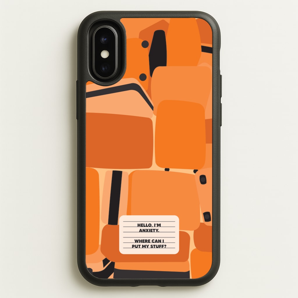 Hello I'm Anxiety - Inside Out  - Disney Phone Case for iPhone X / XS