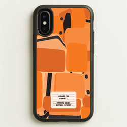 Hello I'm Anxiety - Inside Out  - Disney Phone Case for iPhone X / XS