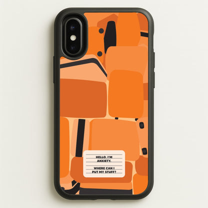 Hello I'm Anxiety - Inside Out  - Disney Phone Case for iPhone X / XS