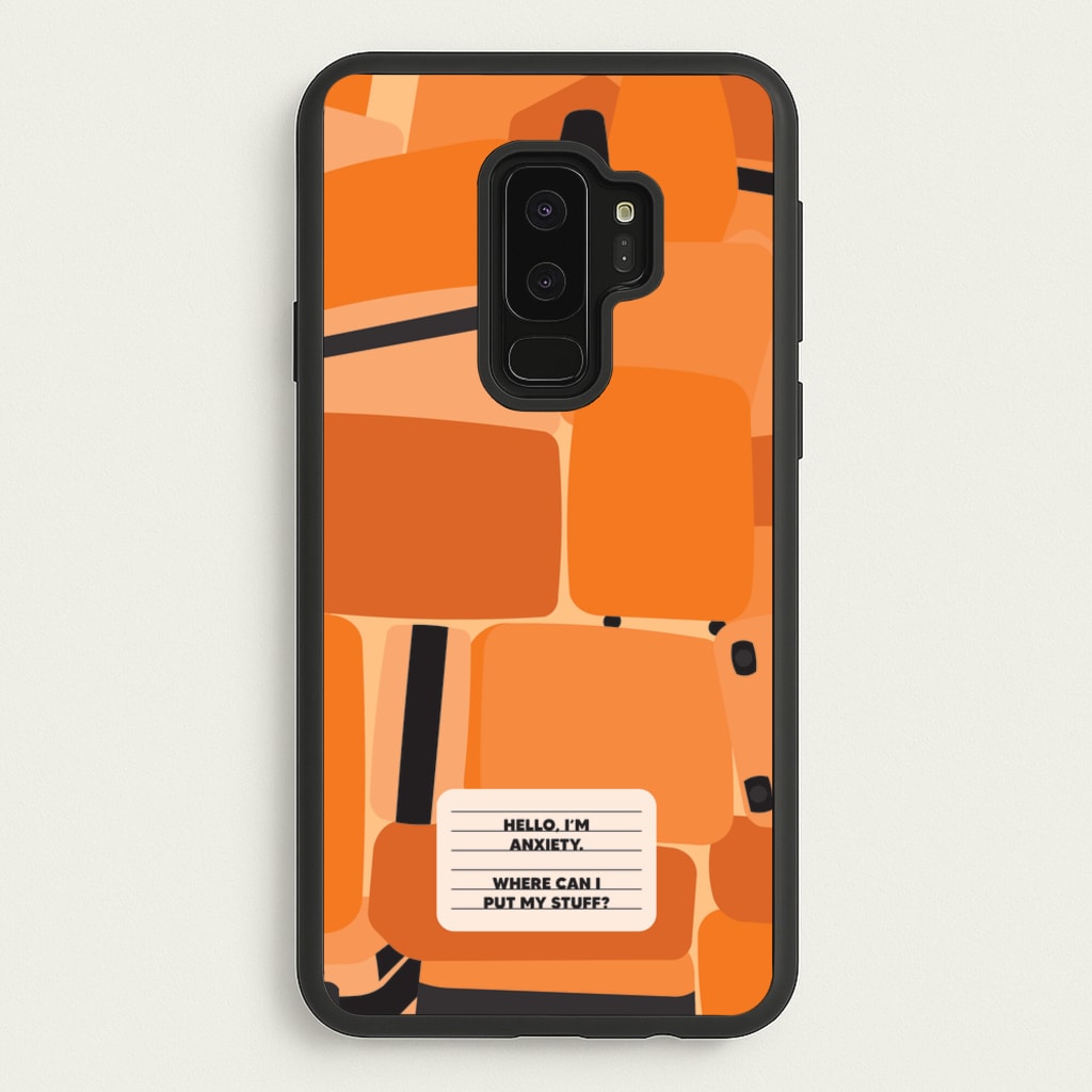 Hello I'm Anxiety - Inside Out  - Disney Phone Case for Galaxy S9 Plus