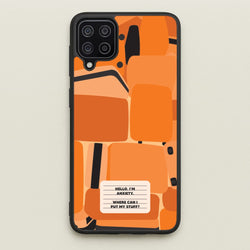 Hello I'm Anxiety - Inside Out  - Disney Phone Case for Galaxy A12