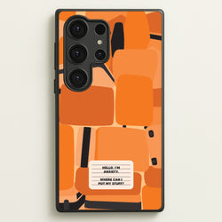 Hello I'm Anxiety - Inside Out  - Disney Phone Case for Galaxy S25 Ultra