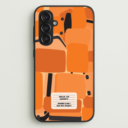 Hello I'm Anxiety - Inside Out  - Disney Phone Case for Galaxy S23FE