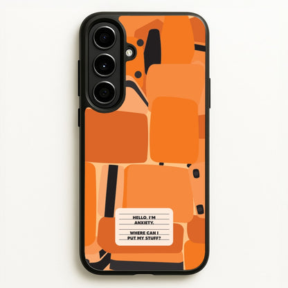 Hello I'm Anxiety - Inside Out  - Disney Phone Case for Galaxy A56