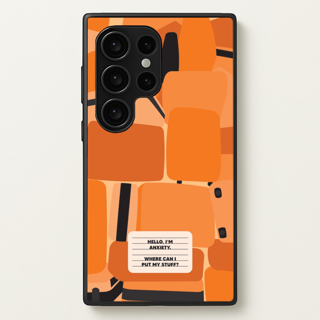 Hello I'm Anxiety - Inside Out  - Disney Phone Case for Galaxy S24 Ultra