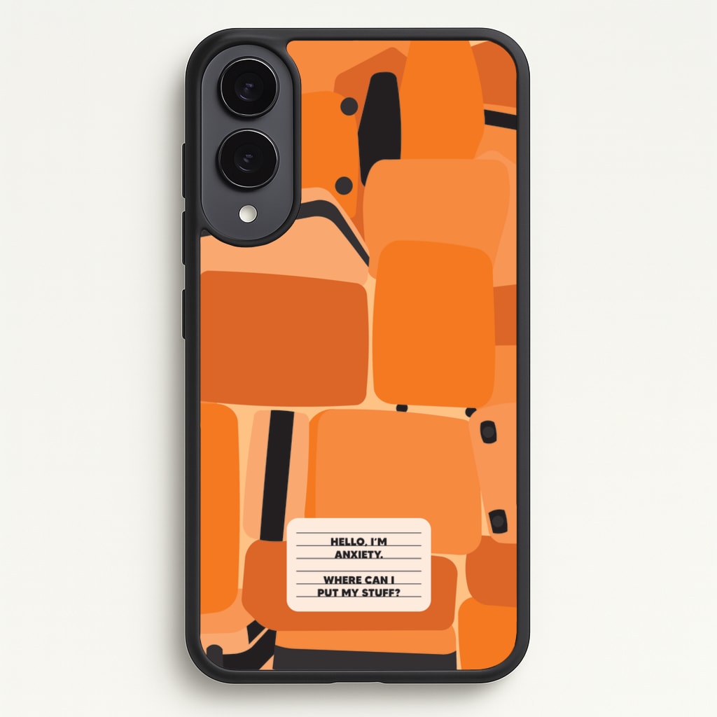 Hello I'm Anxiety - Inside Out  - Disney Phone Case for Galaxy S25 Edge