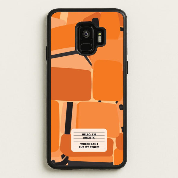Hello I'm Anxiety - Inside Out  - Disney Phone Case for Galaxy S9
