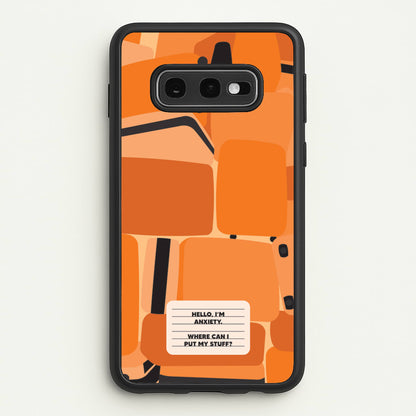 Hello I'm Anxiety - Inside Out  - Disney Phone Case for Galaxy S10e