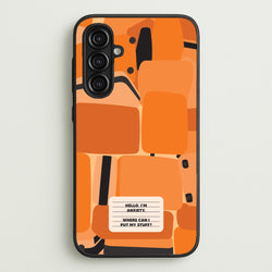 Hello I'm Anxiety - Inside Out  - Disney Phone Case for Galaxy A16