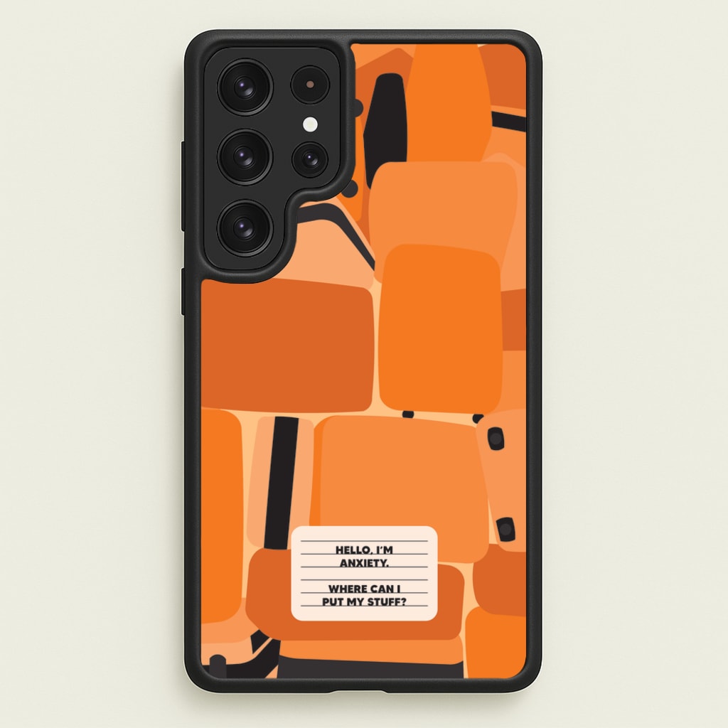 Hello I'm Anxiety - Inside Out  - Disney Phone Case for Galaxy S23 Ultra