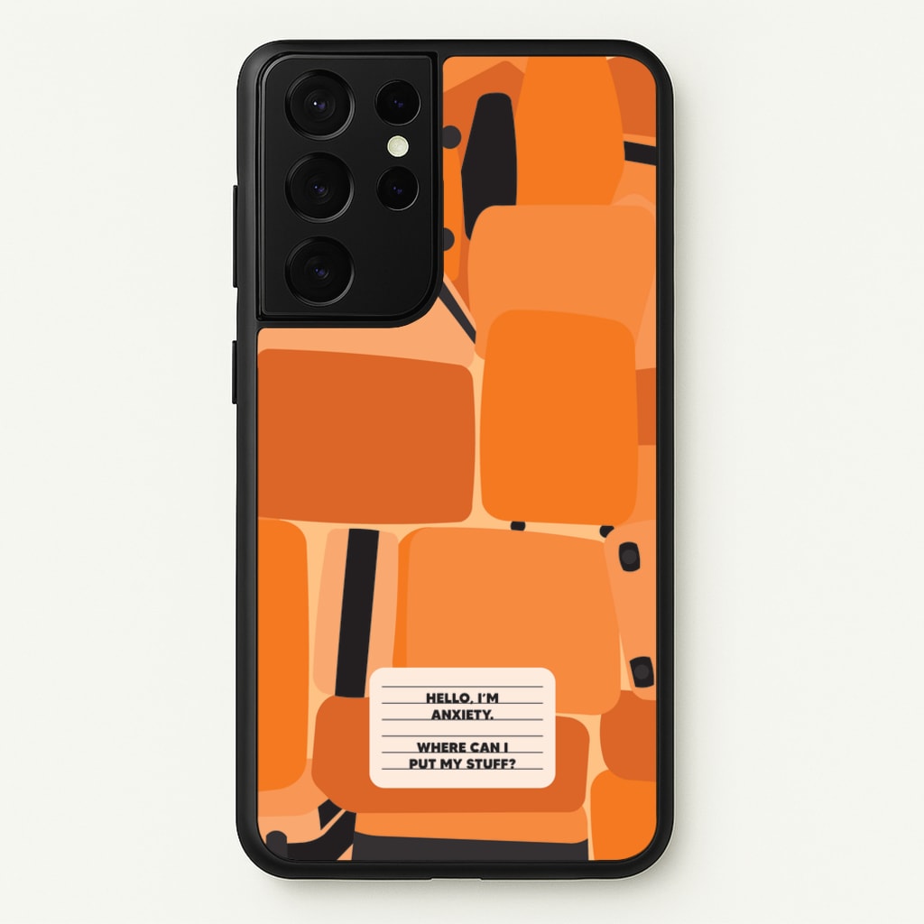 Hello I'm Anxiety - Inside Out  - Disney Phone Case for Galaxy S21 Ultra
