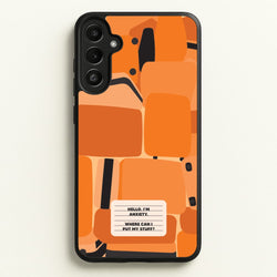 Hello I'm Anxiety - Inside Out  - Disney Phone Case for Galaxy A36