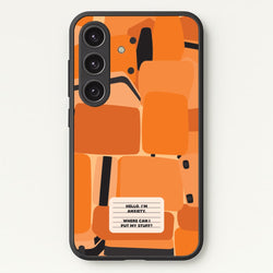 Hello I'm Anxiety - Inside Out  - Disney Phone Case for Galaxy S25 Plus