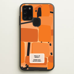 Hello I'm Anxiety - Inside Out  - Disney Phone Case for Galaxy A21s