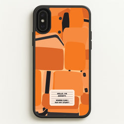 Hello I'm Anxiety - Inside Out  - Disney Phone Case for iPhone XS Max
