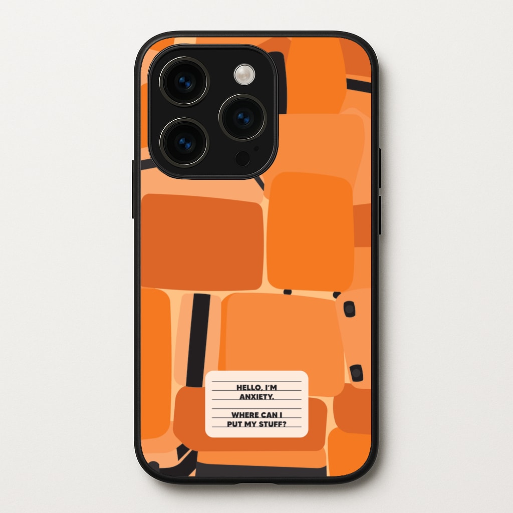Hello I'm Anxiety - Inside Out  - Disney Phone Case for iPhone 14 Pro