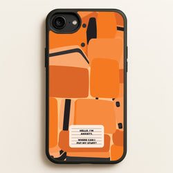 Hello I'm Anxiety - Inside Out  - Disney Phone Case for iPhone 6 / 7 / 8 / SE
