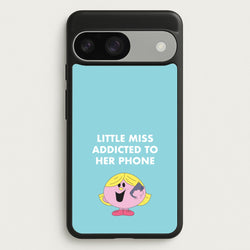 Little Miss Addicted To Her Phone - Aesthetic Quote  - Aesthetic Quote Phone Case for Google Pixel 9 / 9 Pro