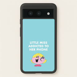 Little Miss Addicted To Her Phone - Aesthetic Quote  - Aesthetic Quote Phone Case for Google Pixel 8a