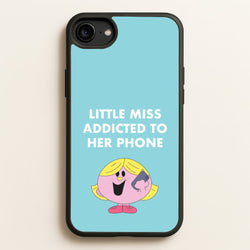 Little Miss Addicted To Her Phone - Aesthetic Quote  - Aesthetic Quote Phone Case for iPhone 6 / 7 / 8 / SE