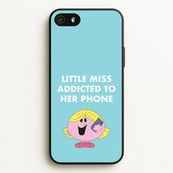 Little Miss Addicted To Her Phone - Aesthetic Quote  - Aesthetic Quote Phone Case for iPhone 5 / 5s / SE 2016