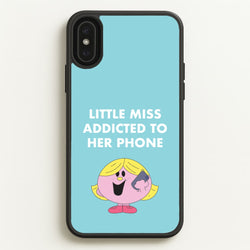 Little Miss Addicted To Her Phone - Aesthetic Quote  - Aesthetic Quote Phone Case for iPhone XS Max