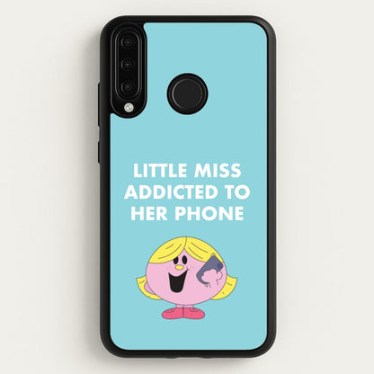 Little Miss Addicted To Her Phone - Aesthetic Quote  - Aesthetic Quote Phone Case for Huawei P30 Lite