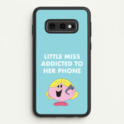 Little Miss Addicted To Her Phone - Aesthetic Quote  - Aesthetic Quote Phone Case for Galaxy S10e
