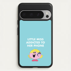 Little Miss Addicted To Her Phone - Aesthetic Quote  - Aesthetic Quote Phone Case for Google Pixel 9 Pro XL