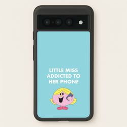 Little Miss Addicted To Her Phone - Aesthetic Quote  - Aesthetic Quote Phone Case for Google Pixel 7 Pro