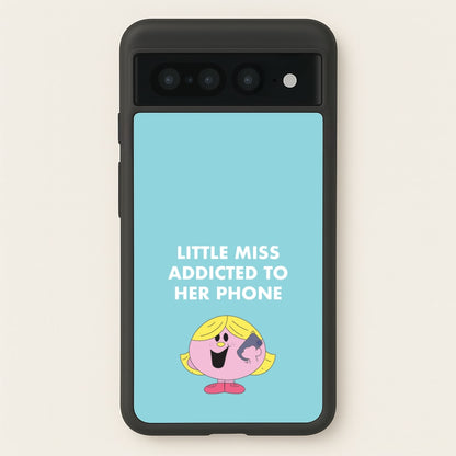 Little Miss Addicted To Her Phone - Aesthetic Quote  - Aesthetic Quote Phone Case for Google Pixel 7 Pro