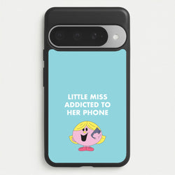 Little Miss Addicted To Her Phone - Aesthetic Quote Phone Case for Google Pixel 10 Pro XL