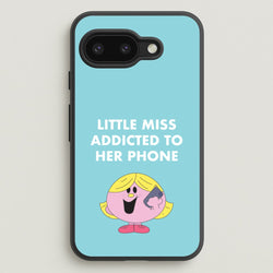 Little Miss Addicted To Her Phone - Aesthetic Quote  - Aesthetic Quote Phone Case for Google Pixel 9a