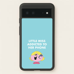 Little Miss Addicted To Her Phone - Aesthetic Quote  - Aesthetic Quote Phone Case for Google Pixel 6