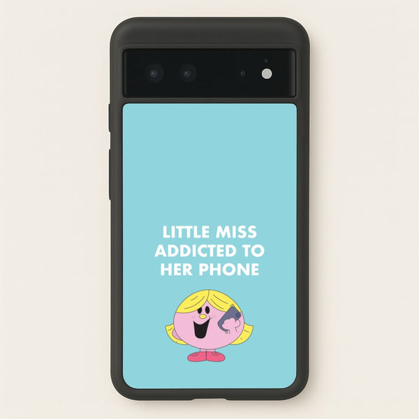 Little Miss Addicted To Her Phone - Aesthetic Quote  - Aesthetic Quote Phone Case for Google Pixel 6