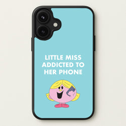 Little Miss Addicted To Her Phone - Aesthetic Quote Phone Case for iPhone 17