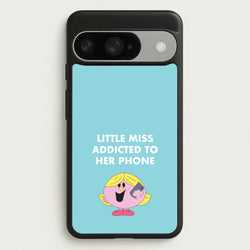 Little Miss Addicted To Her Phone - Aesthetic Quote Phone Case for Google Pixel 10 / 10 Pro