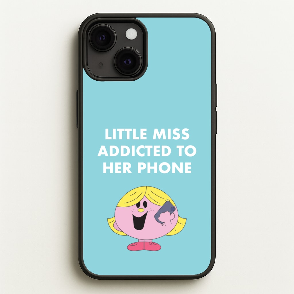 Little Miss Addicted To Her Phone - Aesthetic Quote  - Aesthetic Quote Phone Case for iPhone 13