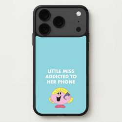 Little Miss Addicted To Her Phone - Aesthetic Quote Phone Case for iPhone 17 Pro Max