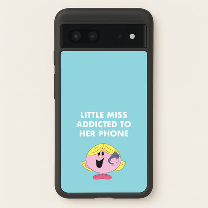 Little Miss Addicted To Her Phone - Aesthetic Quote  - Aesthetic Quote Phone Case for Google Pixel 7