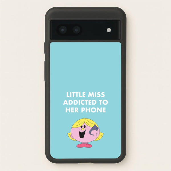 Little Miss Addicted To Her Phone - Aesthetic Quote  - Aesthetic Quote Phone Case for Google Pixel 7a