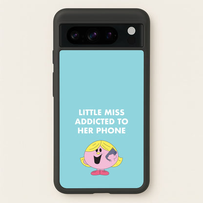 Little Miss Addicted To Her Phone - Aesthetic Quote  - Aesthetic Quote Phone Case for Google Pixel 8 Pro