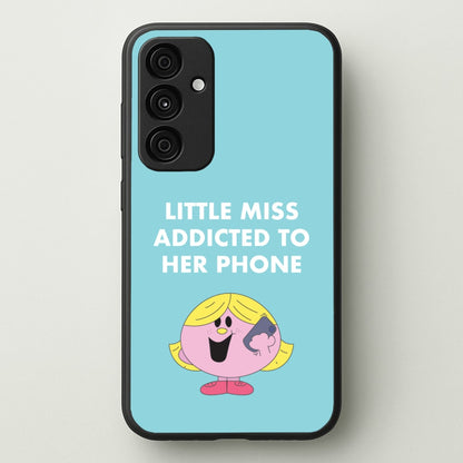 Little Miss Addicted To Her Phone - Aesthetic Quote  - Aesthetic Quote Phone Case for Galaxy A55