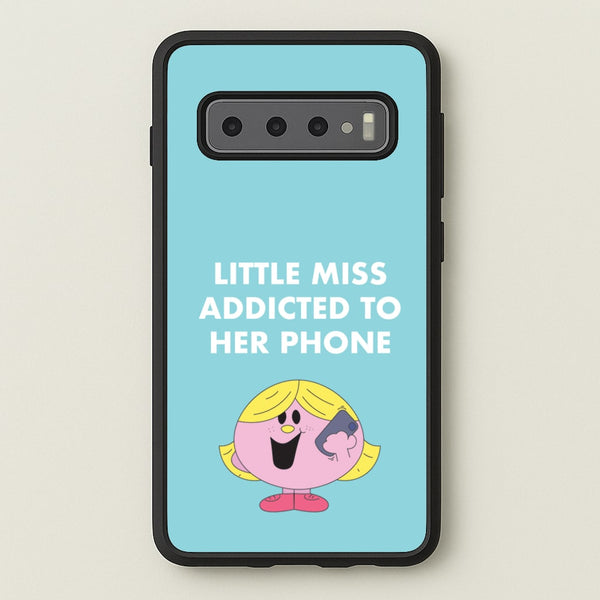 Little Miss Addicted To Her Phone - Aesthetic Quote  - Aesthetic Quote Phone Case for Galaxy S10