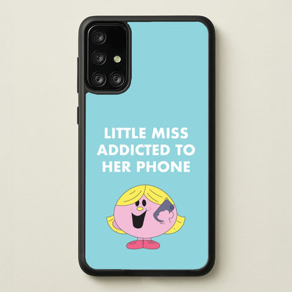 Little Miss Addicted To Her Phone - Aesthetic Quote  - Aesthetic Quote Phone Case for Galaxy A71