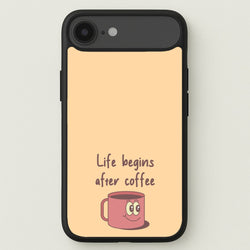 Life Begins After Coffee - Aesthetic Quote Phone Case for iPhone 17 Air